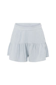 Luna High-waist Flounce Shorts - Blue