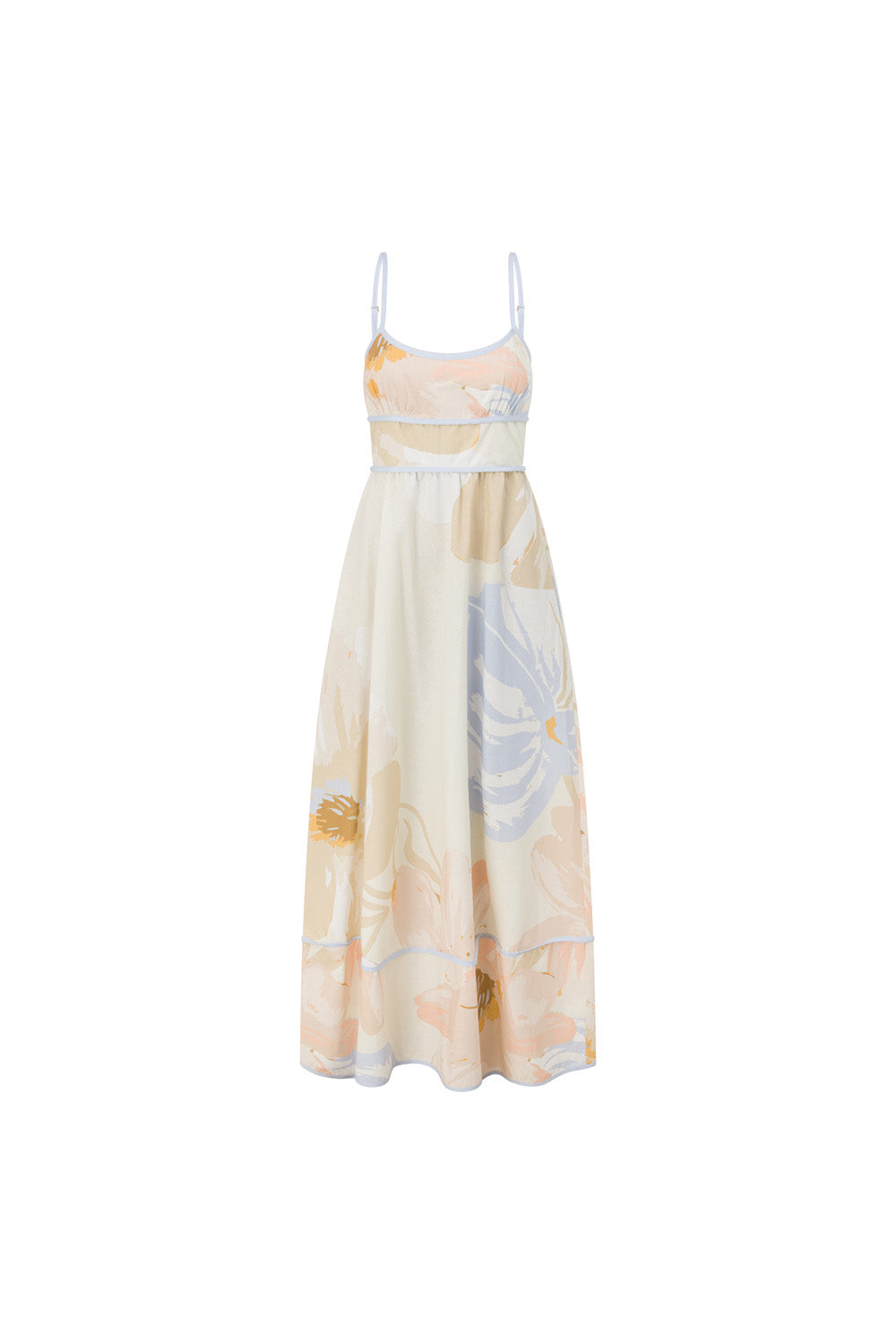 Pink Vintage Bloom Print Maxi Genevieve Dress