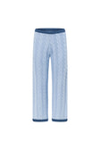 Blue Knit High Waist Mirabelle Pants