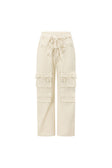 Jaicee High Waisted Tie Pants - Cream