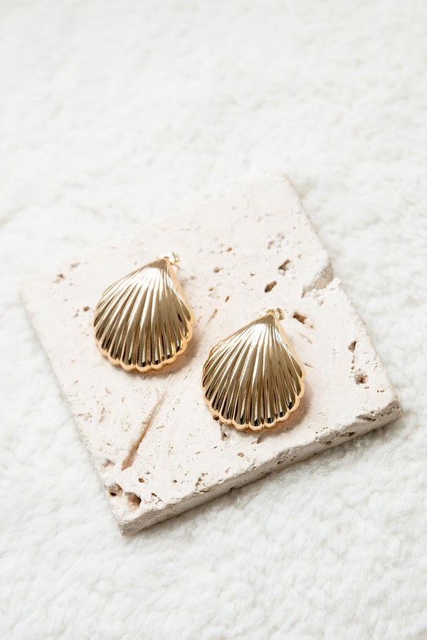 Marina Shell Earrings - Gold