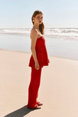 Red Rogue Knit Strappless Ellea Top