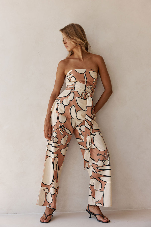 Orange Barrosa Print Torquay Trouser Pants