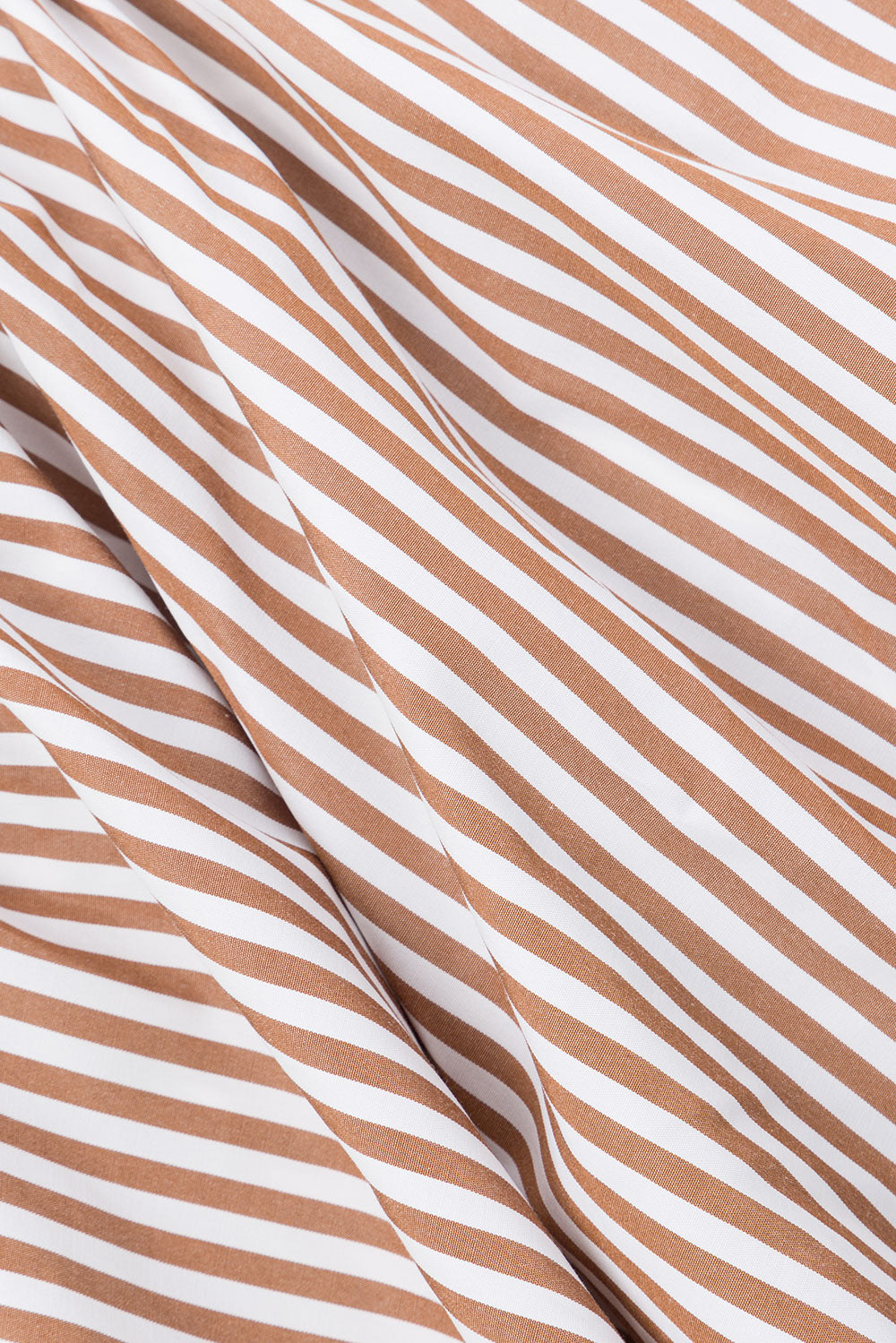 Naloo Long Sleeve Tie Mini Dress - Brown, White Stripe