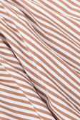 Naloo Long Sleeve Tie Mini Dress - Brown, White Stripe