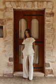 Ivory Suiting Asymmetric Naomi Top
