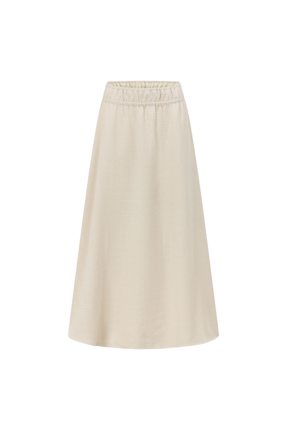 Beige Ruched A Line Maxi Astra Skirt