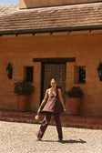 Chocolate Brown Elastic Drawstring Elara Pants