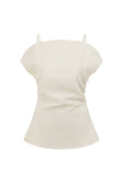 Ivory Suiting Asymmetric Naomi Top