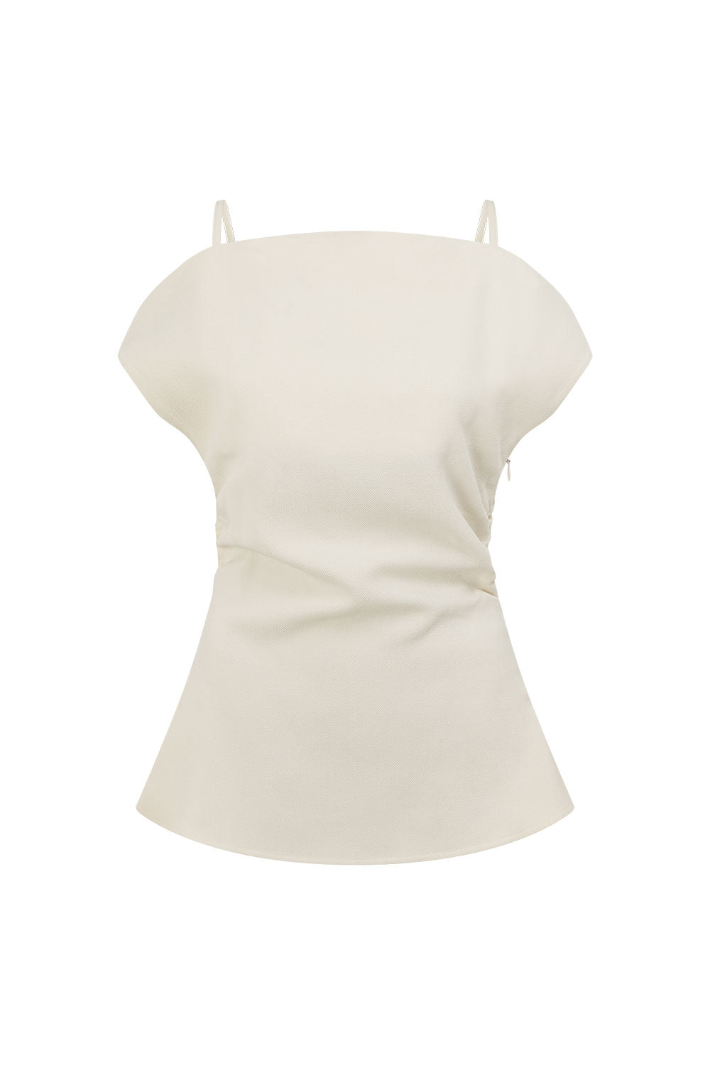 Ivory Suiting Asymmetric Naomi Top