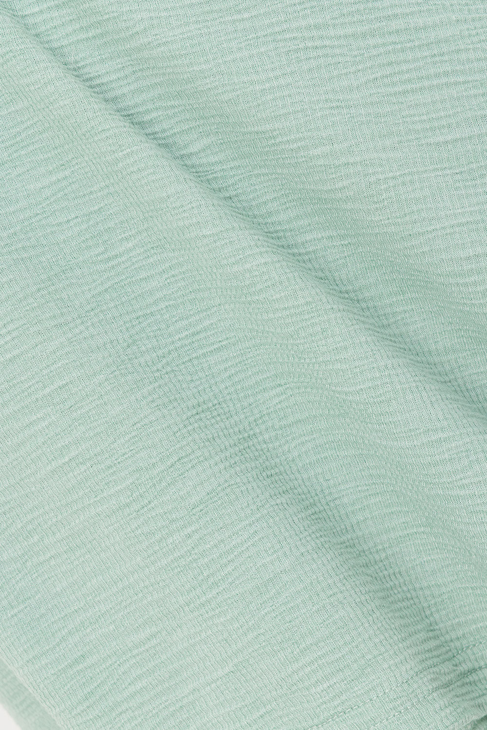 Sage Green One-Shoulder Side Tie Zen Top