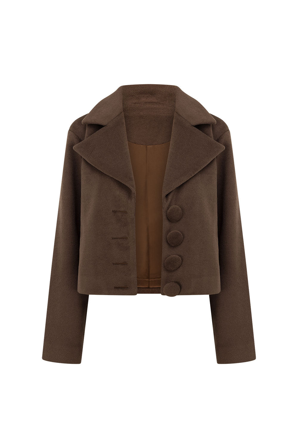 Chocolate Brown Crop Selah Blazer