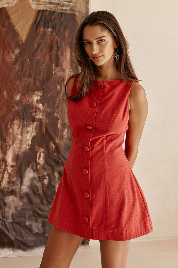 Graylee Dress - Cherry
