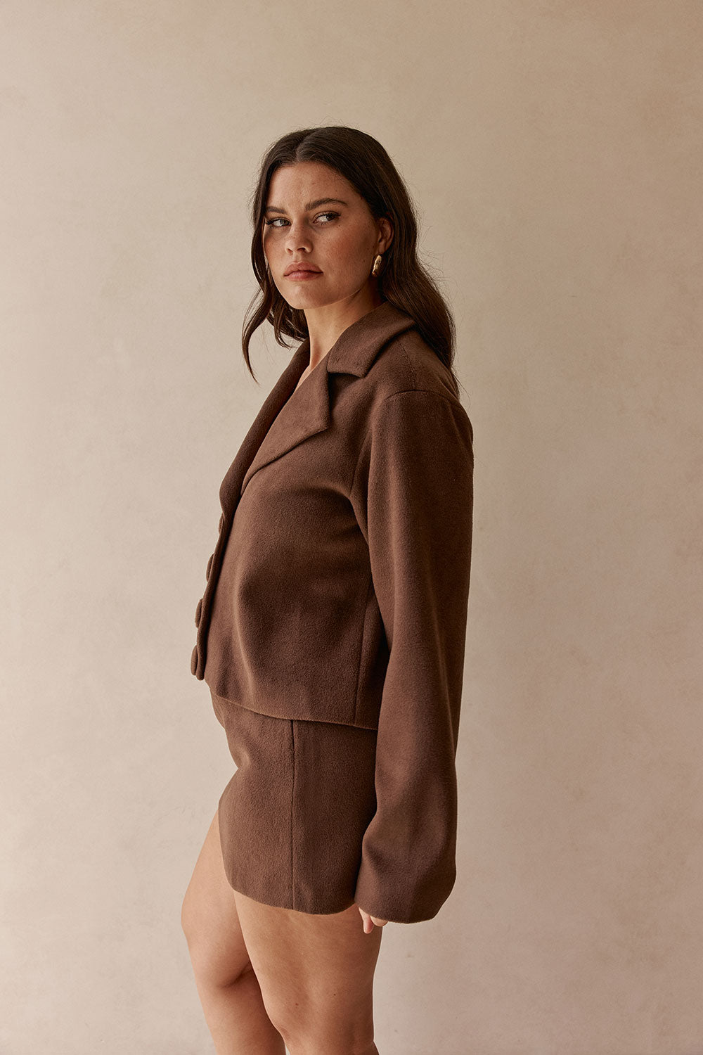 Chocolate Brown A Line Mini Selah Skirt