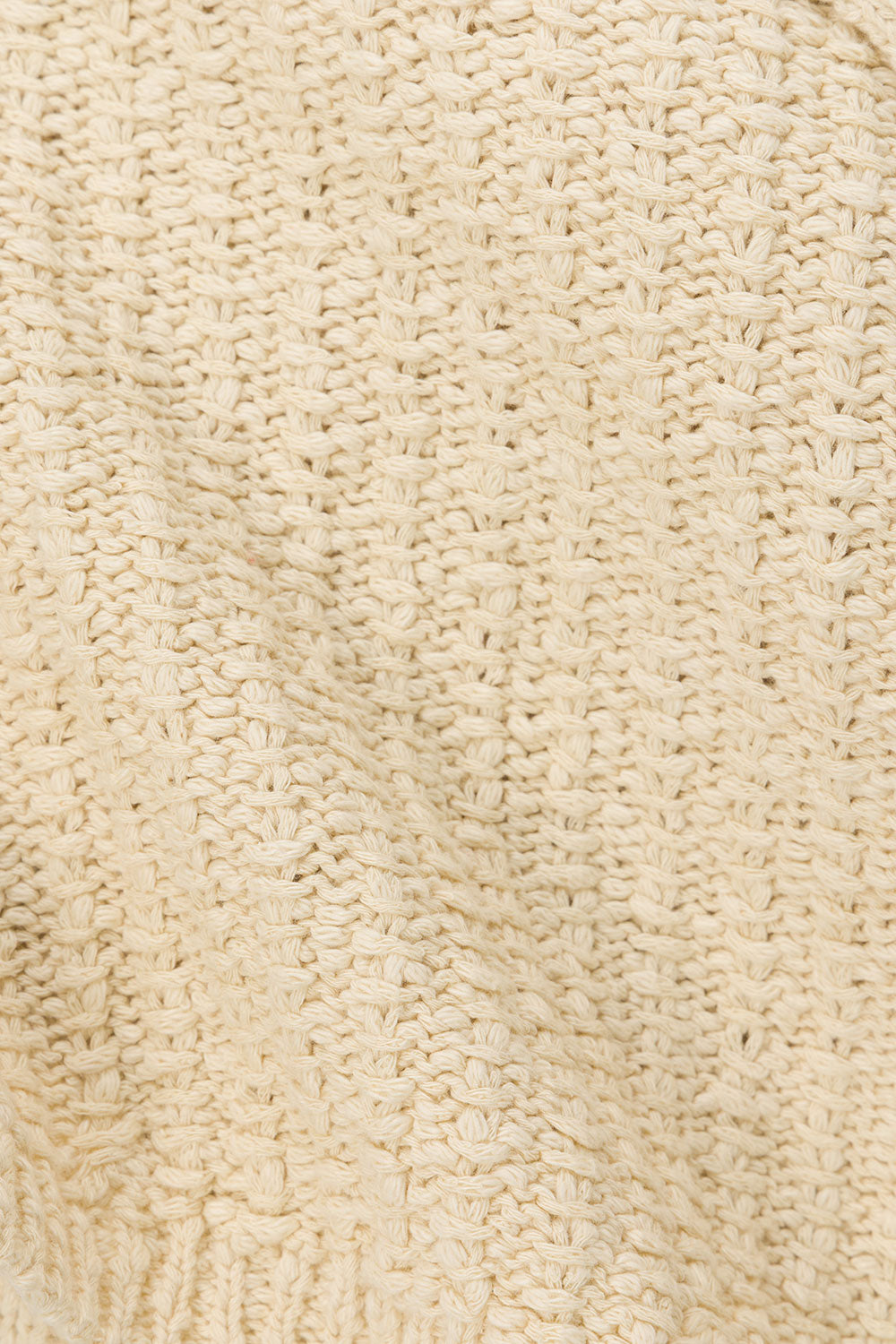Cream Cotton Knit Shirt Mini Solara Dress