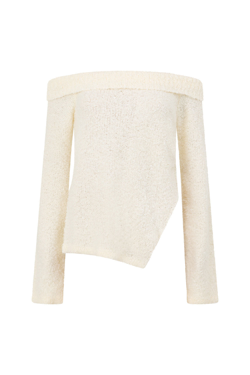 Cream Knit Off Shoulder Long Sleeve Alena Top