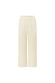 Cream Crochet Knit High Waist Umiko Pants