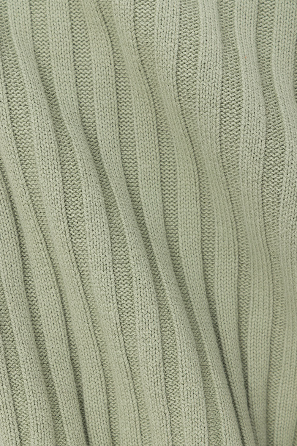 Green Ribbed Knit Sweater Jali Top