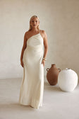 Bridal Cream One Shoulder Backless Maxi Emilee Dress