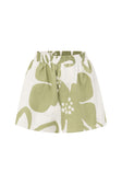 Green Paradisus Floral Print Senoa Shorts