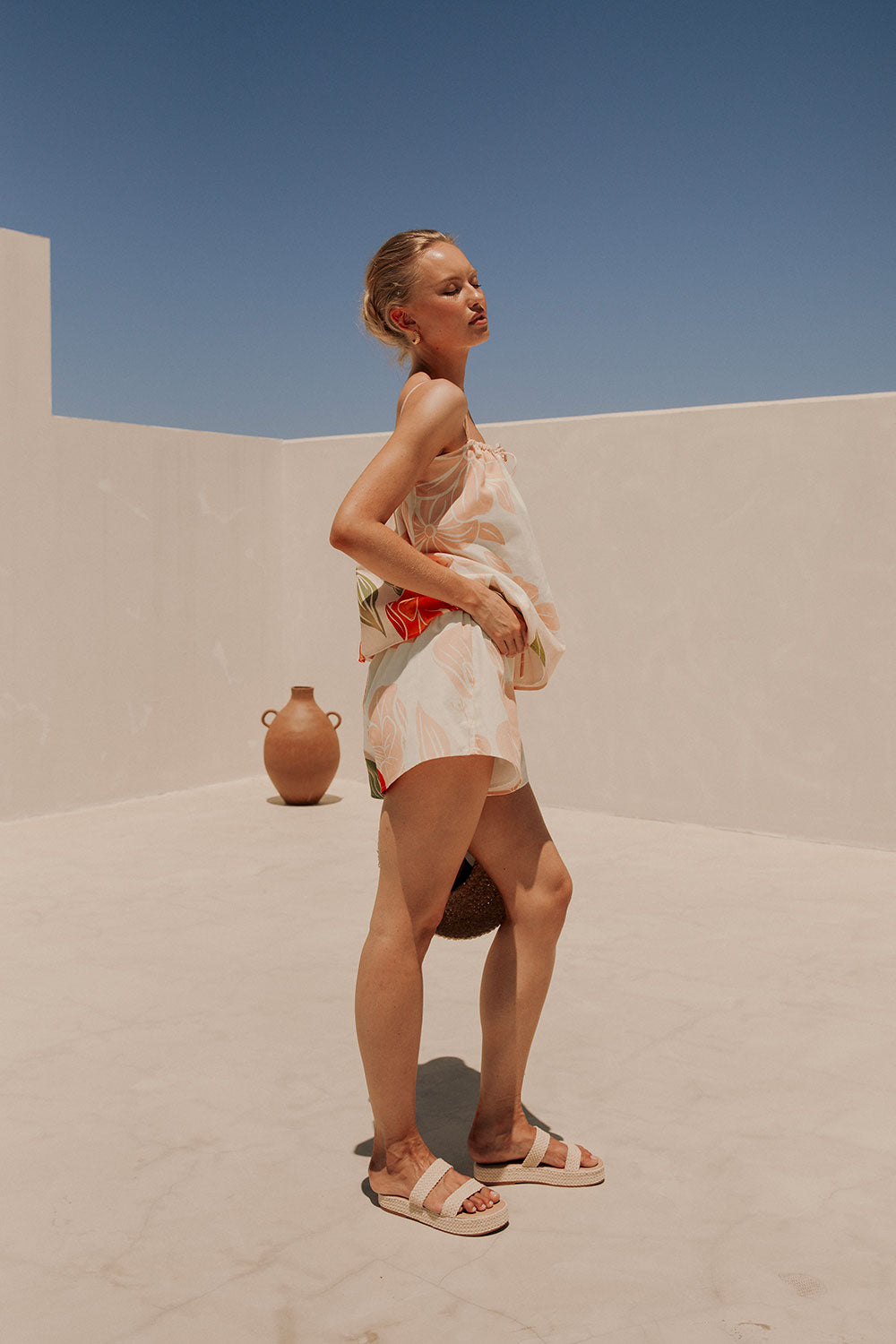 SAMPLE-Jetta Shorts - Petal Scarf