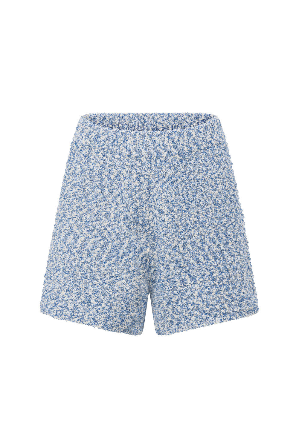 Tori Elasticated Knit Shorts - Blue, White