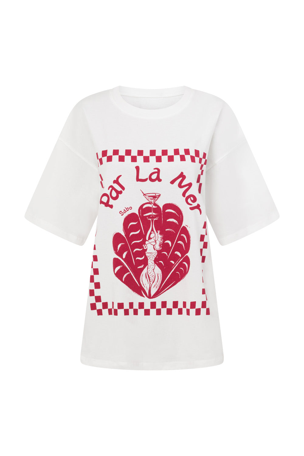 Red Graphic Tee Relaxed Par La Mer Top