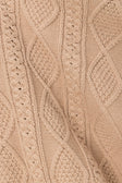 Tan Knit Long Sleeve Collar Mini Kaylan Dress