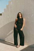 Black Crochet Knit Dillan Top