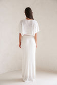 Bridal White Knit Maxi Mekkah Skirt