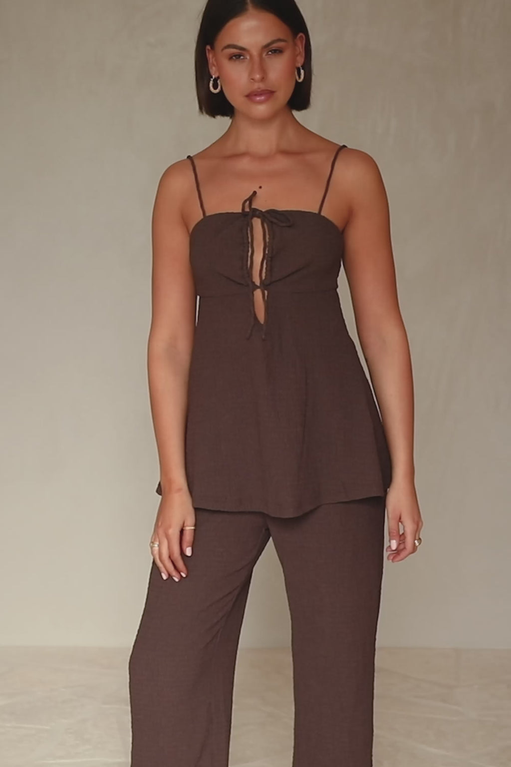 Chocolate Brown Strappy Backless Ashton Jumpsuit