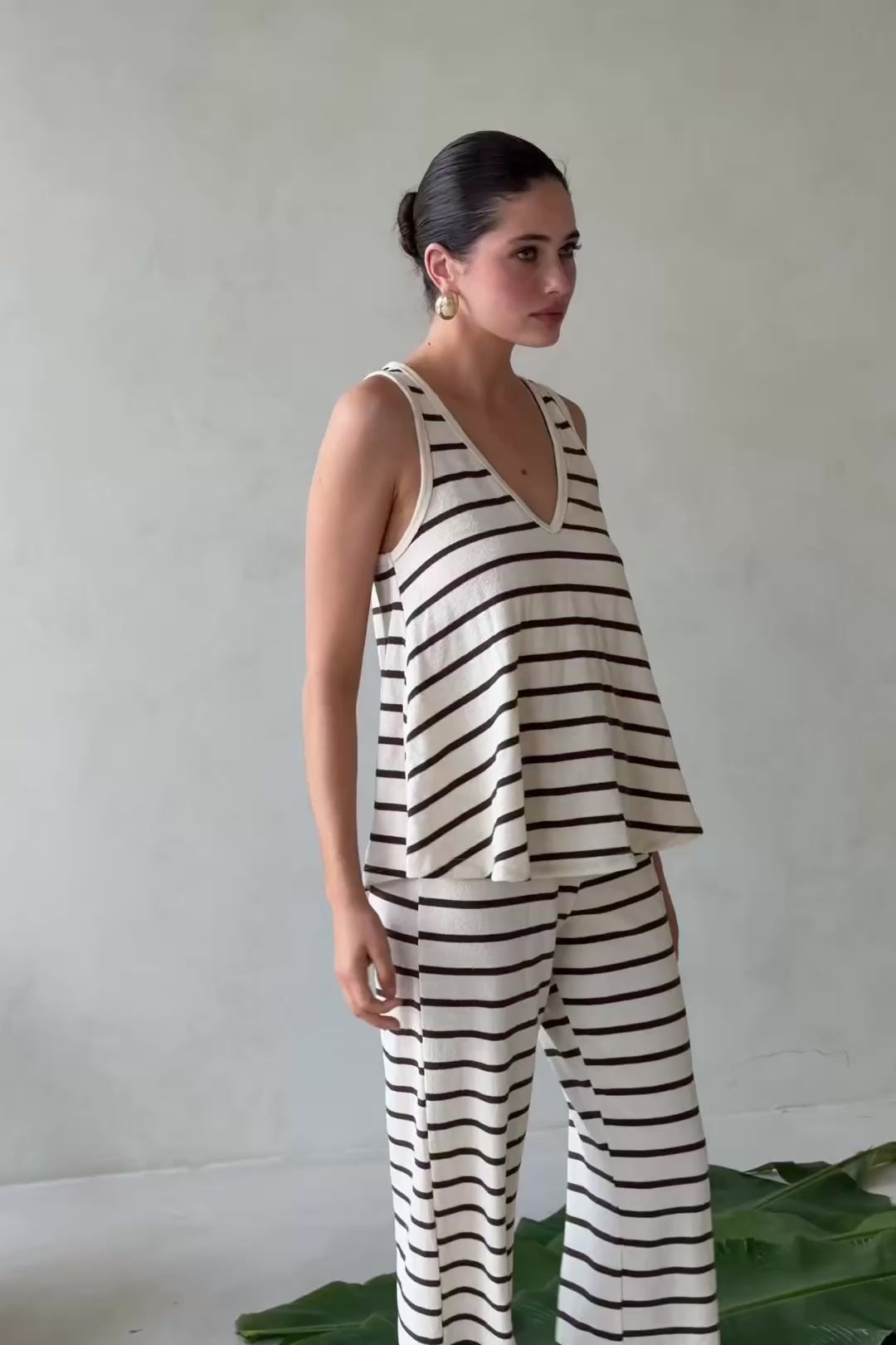 Lana Pants - Brown Stripe