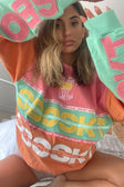 Nakia Oversized Vintage Sweater - Orange