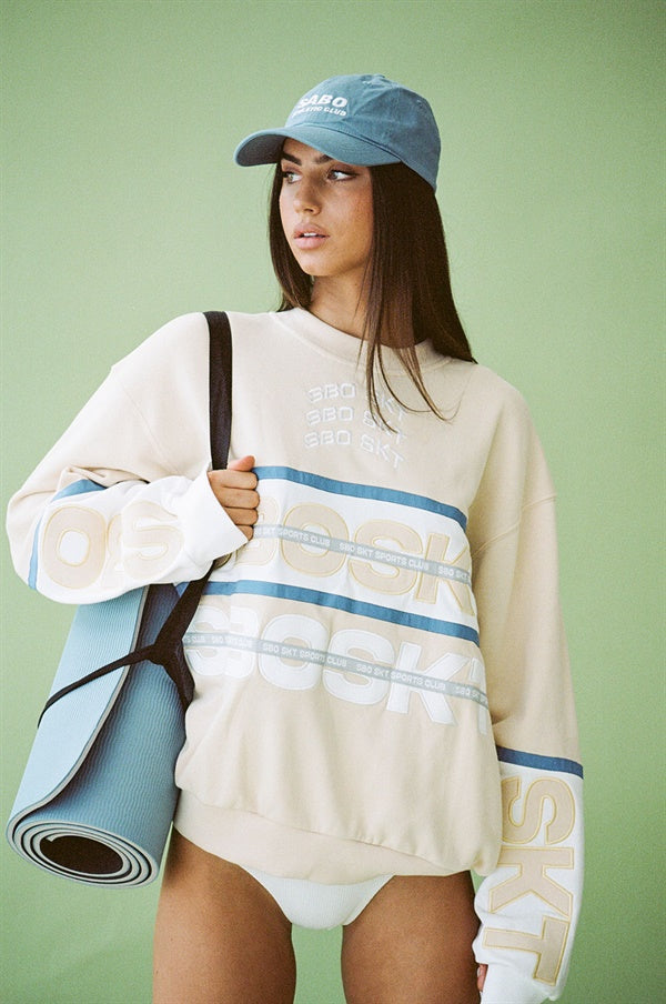 La Rambla Oversized Vintage Sweater - Beige