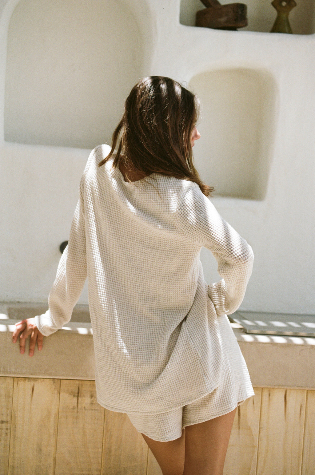 Emel Waffle Top - Beige