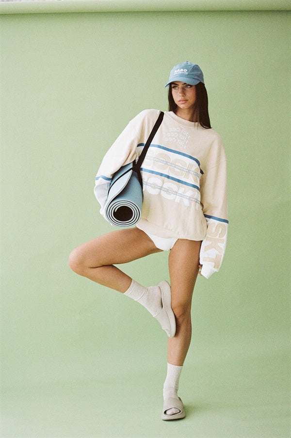 La Rambla Oversized Vintage Sweater - Beige